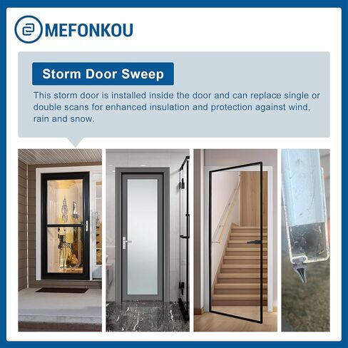 CH9030501 Sweep Replacement for Larson & Pella Storm Doors Expander Sweeps, Storm Door Sweep Seal for Vinyl and Metal Door Sweep Assembly - 2 Specifications Rubber Strip in Saudi Arabia