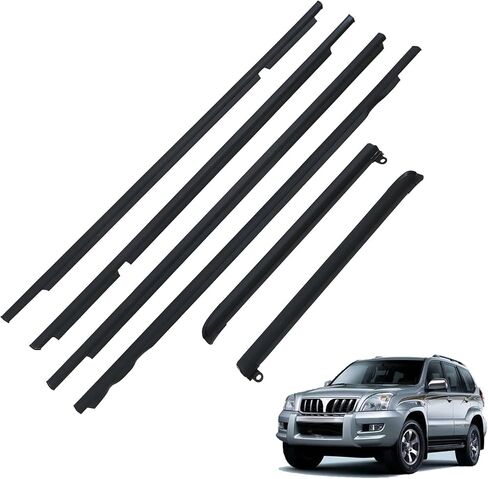 FZJDSD Car Quarter Door Belt Moulding Set Black Compatible with Toyota Land Cruiser Prado FJ LC120 GX470 2003-2009 Replace 7571160080 7571260080 7572160080 7572260080 7566060070 7567060070 in Saudi Arabia