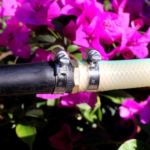 وصلة إصلاح خرطوم الحديقة من النحاس الصلب مع مجموعة إصلاح خرطوم المشابك، تركيبات خرطوم حديقة بارب 5/8 بوصة (مجموعة 5/8 بوصة بارب-3) in Kuwait