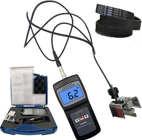 Belt Tension Meter Tester, Contact Tensiometer, Maximum Load 850N, Maximum Belt Width 36mm, Belt Tension Gauge, Precision Measuring Head, Audio-Visual Alarm, for Belts, Cords, Wires, Mesh in Saudi Arabia