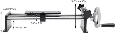 حامل اختبار قياس القوة الحلزوني الأفقي اليدوي 500N مع مشبكين قابلين للتعديل، حامل اختبار شد السكتة الدماغية 220 مم لاختبار الشد للأسلاك والكابلات، أسود، 1 in Kuwait