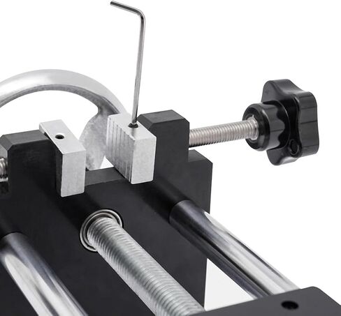 حامل اختبار قياس القوة الحلزوني الأفقي اليدوي 500N مع مشبكين قابلين للتعديل، حامل اختبار شد السكتة الدماغية 220 مم لاختبار الشد للأسلاك والكابلات، أسود، 1 in Kuwait