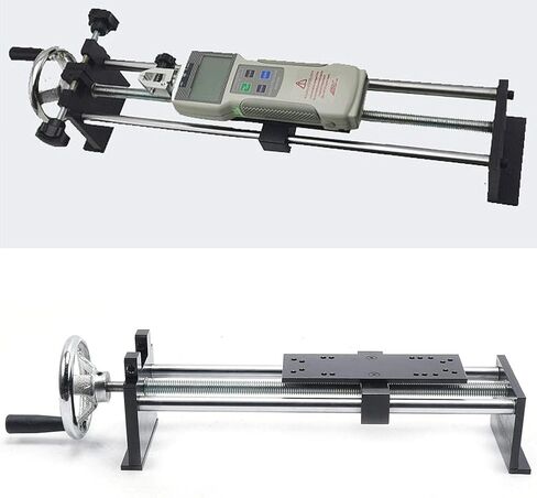 حامل اختبار قوة الدفع والسحب 500N، حامل اختبار التوتر الحلزوني الأفقي اليدوي مع مشبكين قابلين للتعديل، 220 مم، أسود، 1 in Kuwait