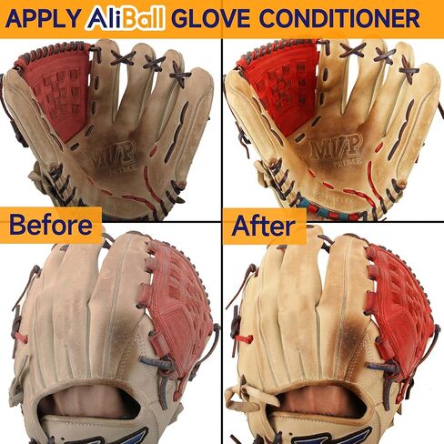 AliBall Premium Baseball Glove Oil - Softens, Hydrates, and Break-in for Baseball/Softball Gloves - 100% Natural, Baseball Glove Conditioner Break in in Kuwait