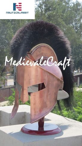Medieval 300 Spartan Helmet with Black Plume Halloween Costume in Saudi Arabia