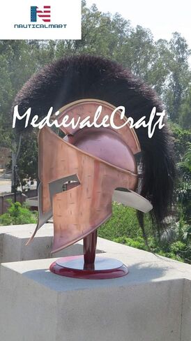 Medieval 300 Spartan Helmet with Black Plume Halloween Costume in Saudi Arabia