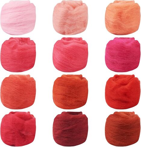FASHEWELRY 1.59 oz Wool Roving for Needle Felting Kit 9 Colors Felting Wool Yarn Core Wool Felt Craft Kit for Adult Beginners Felted Crafts DIY Materials Hand Spinning Supplies in Saudi Arabia