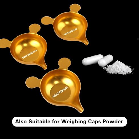 مقلاة مسحوق معدني مع مغرفة ، تصميم أعمق ، غير لاصقة وسكب بسهولة ، قوارب وزن المعادن لعلاج التوابل المختبر المكمل ، تستخدم مع موزعات مسحوق إلكترونية/مسحوق in Kuwait