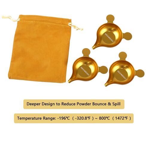 مقلاة مسحوق معدني مع مغرفة ، تصميم أعمق ، غير لاصقة وسكب بسهولة ، قوارب وزن المعادن لعلاج التوابل المختبر المكمل ، تستخدم مع موزعات مسحوق إلكترونية/مسحوق in Kuwait