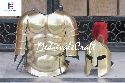 MedievaleCraft Halloween زي روماني للعضلات درع Cuirass سترة 300 خوذة سبارتان in Saudi Arabia