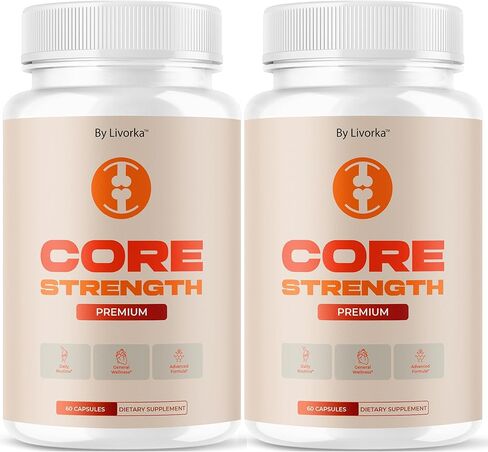 (2 Pack) Core Strength - Official Core Strength Premium Capsules All Natural Ingredients Advanced Formula Daily Pills Overall Health & Wellness Support Vitamin Reviews, 120 Capsules for 2 Months in Saudi Arabia