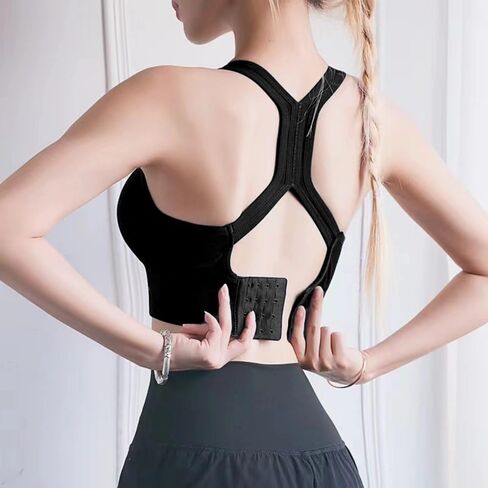 Sports Bras for Women,Y Back Strappy High Support Racerback Gym Workout Yoga Top with Removable Cups Padded in Saudi Arabia