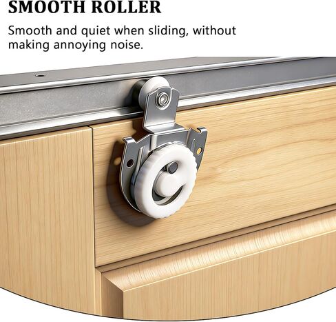 4PCS Closet Door Roller Kit, Sliding Closet Door Hardware Top-Roller with 8 Screws, Smooth and Quiet Sliding Q-112 in Saudi Arabia