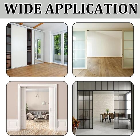 4PCS Closet Door Roller Kit, Sliding Closet Door Hardware Top-Roller with 8 Screws, Smooth and Quiet Sliding Q-112 in Saudi Arabia
