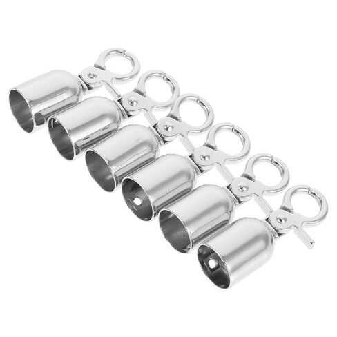 6Pcs Metal Barrier Rope End Caps with Hooks Secure Carabiner Clips for Stanchion Barriers Easy Installation Decking Rope Connectors for Crowd Control and Outdoor Use in Saudi Arabia