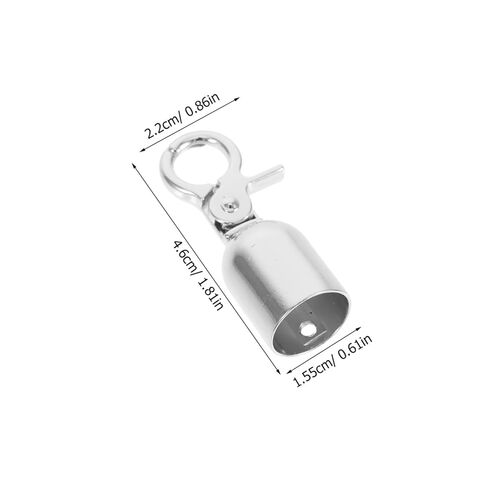6Pcs Metal Barrier Rope End Caps with Hooks Secure Carabiner Clips for Stanchion Barriers Easy Installation Decking Rope Connectors for Crowd Control and Outdoor Use in Saudi Arabia