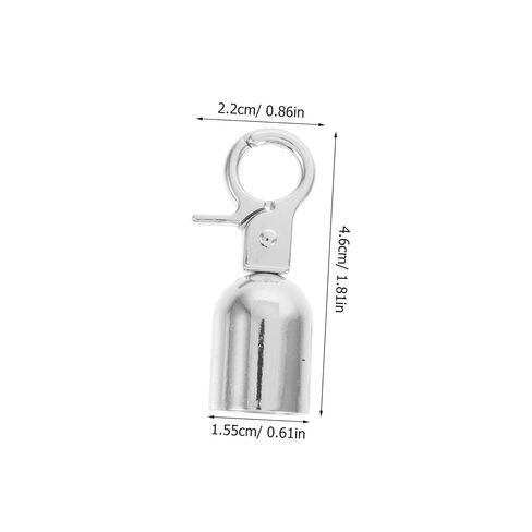 6Pcs Metal Barrier Rope End Caps with Hooks Secure Carabiner Clips for Stanchion Barriers Easy Installation Decking Rope Connectors for Crowd Control and Outdoor Use in Saudi Arabia