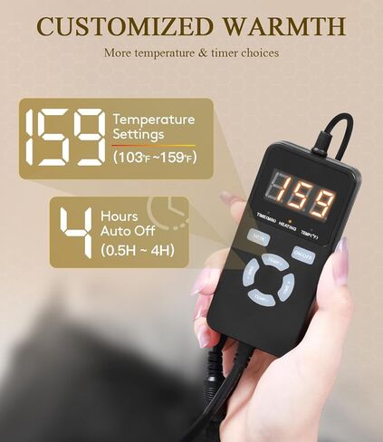 حزام تسخين السيارة لسائقي الشاحنات: كهربائي 12/24 فولت ساخن للغاية 159 درجة فهرنهايت - 30 ثانية تخفيف أكثر دفئًا لأسفل الظهر - اخرج دون إعاقة بعد القيادة طوال اليوم - إيقاف تلقائي لمدة 4 ساعات وقابل للغسل in Kuwait