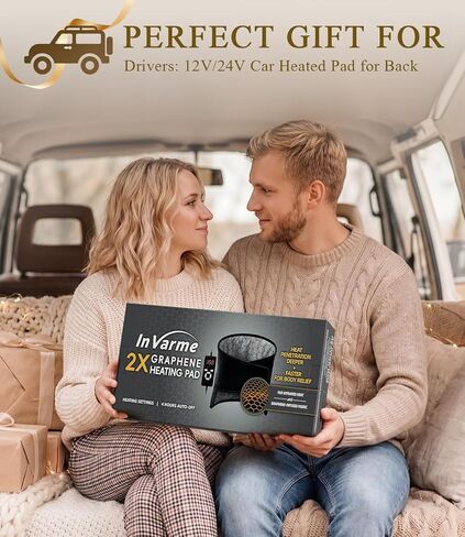 حزام تسخين السيارة لسائقي الشاحنات: كهربائي 12/24 فولت ساخن للغاية 159 درجة فهرنهايت - 30 ثانية تخفيف أكثر دفئًا لأسفل الظهر - اخرج دون إعاقة بعد القيادة طوال اليوم - إيقاف تلقائي لمدة 4 ساعات وقابل للغسل in Kuwait