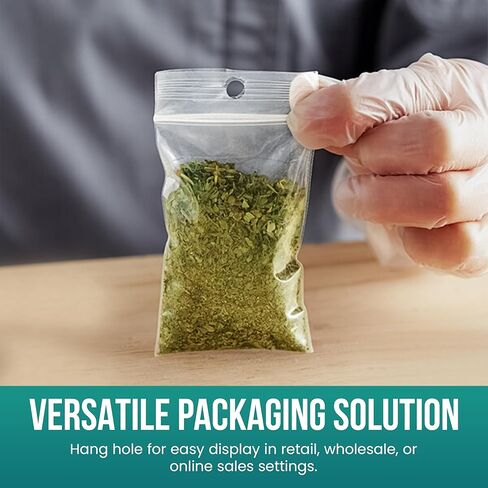 Levex - 3.5" x 3.5" (100 Count) 4 Mil Heavy Duty Clear Hang Hole Display Reclosable Zip Plastic Poly Bags with Resealable Lock Seal Zipper for Travel, Storage, Packaging & Shipping in Kuwait