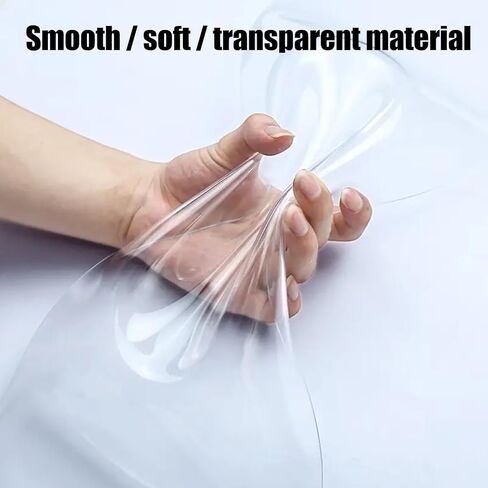 ستارة باب بشريط PVC شفاف - بديل من الفينيل المقاوم للماء للمستودعات والمجمدات والمبردات - مثالية للطابق السفلي ومنزل الحيوانات الأليفة (W120xH210cm/47.24x82.68in) in Kuwait