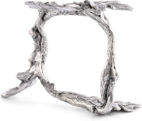 Vagabond House Pewter Metal Oak Leaf Napkin Ring (Sold as Single Ring) Artisan Crafted Designer Ring 1.5 inch Tall in Kuwait
