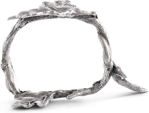 Vagabond House Pewter Metal Oak Leaf Napkin Ring (Sold as Single Ring) Artisan Crafted Designer Ring 1.5 inch Tall in Kuwait
