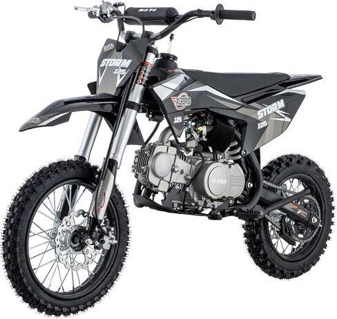 X-PRO 125cc Kids Dirt Bike Pit Bike Youth Dirt Pit Bike مع ناقل حركة شبه أوتوماتيكي 4 سرعات، إطارات كبيرة 14 بوصة/12 بوصة! in Kuwait