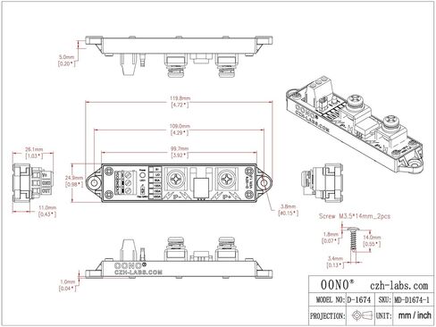 Bidirectional AC/DC +/-100 Amp Isolated Current Sensor Module, ACS758, +/-100A in Saudi Arabia