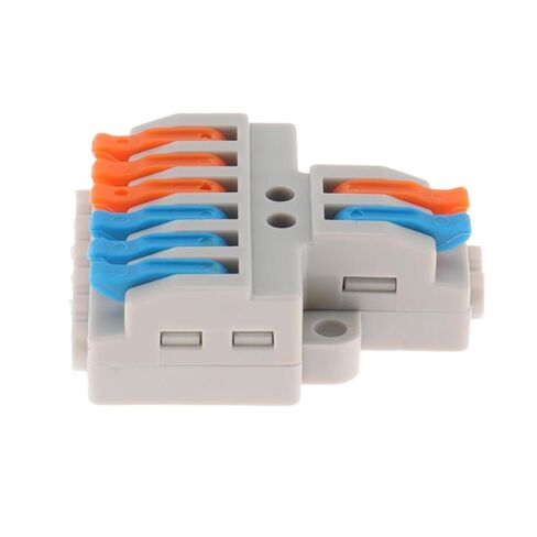 6pcs Lever Wire Connectors 2 in 6 Out Circuit Inline Splices Electrical Wire Connector 28-12 AWG Quick Connect Splice Wire Connectors in Saudi Arabia
