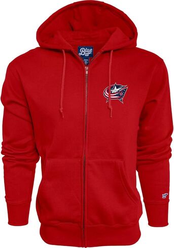أزرق 84 NHL للجنسين للبالغين NHL مرخص رسميًا، سويت شيرت بغطاء للرأس بسحاب كامل، لون ثانوي in Kuwait