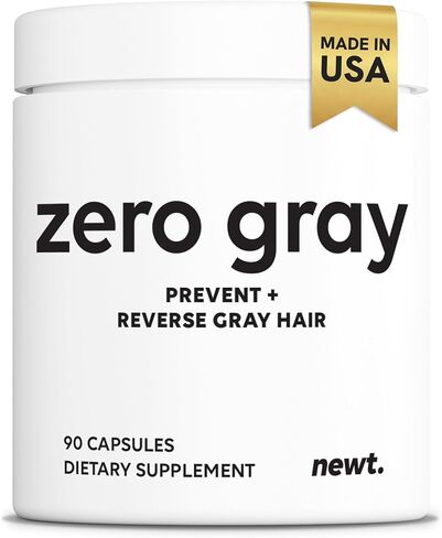 ZERO GRAY™ - مكملات مضادة للشعر الرمادي لعكس الشعر الرمادي بشكل دائم وسريع | استعادة اللون الطبيعي ومنع نمو الشعر الرمادي | البيوتين، الفيتامينات، مكمل الكاتالاز للرجال والنساء | 90 كبسولة in Saudi Arabia