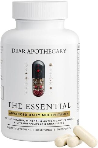 The Essential - فيتامينات يومية متعددة للرجال والنساء، 23 فيتامينًا ومعادن ومزيجًا عشبيًا، دعم المناعة، 60 كبسولة، 30 وجبة، غير معدل وراثيًا، خالي من الغلوتين، صنع في الولايات المتحدة الأمريكية in Kuwait