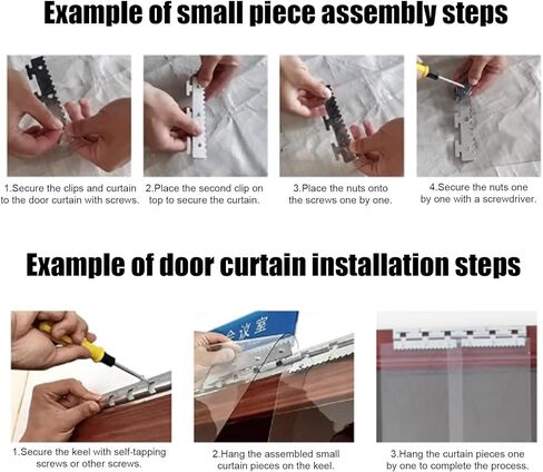 ستارة باب شريطية من مادة PVC مقاومة للرياح لدخول الفريزر والمبرد التجاري، ستارة فينيل مقاس 53.15 × 90.55 بوصة للمنزل والمستودع والمول، سهلة التركيب، حماية متينة in Kuwait