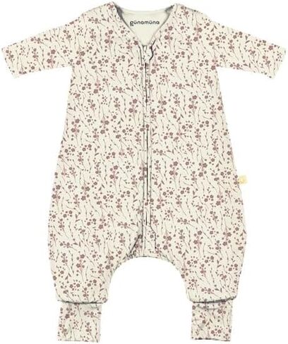 GUNAMUNA Long Sleeve Footie Sleep Sack 2.5 TOG, Quick Diaper Change Zipper, Convertible Foot Cuffs, No-Slip Grips in Saudi Arabia