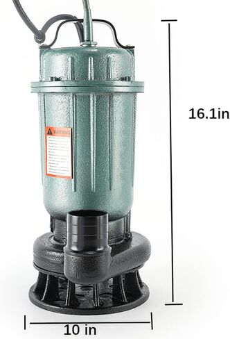 1HP Submersible Sewage Pump,220V-240V 4000GPH Sump Pump Dirty Clean Water Pump with Float Switch,2pc NPT connectors,for Pools,Garden,Pond,Irrigation,Flooded Areas in Kuwait
