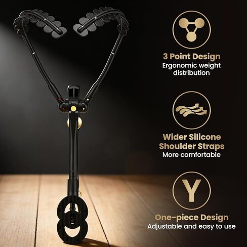 Saxophone Harness, Adjustable Double Shoulder Neck Strap, 360 Swivel & Metal Snap Hook, Comfortable Sax Strap for Alto, Soprano and Baritone Sax, Black in Kuwait