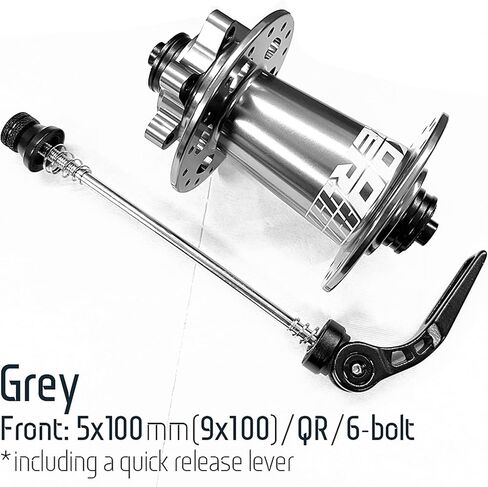 مجموعة محور الدراجة الجبلية BestParts XM490 PRO MTB 6 مسامير و32 فتحة سريعة الإصدار (QR) محور فرامل قرصية HG بديل لسرعة Shimano 8-11 وSRAM 8-10 سرعة، 5x100 مم/5x135 مم، رمادي in Saudi Arabia