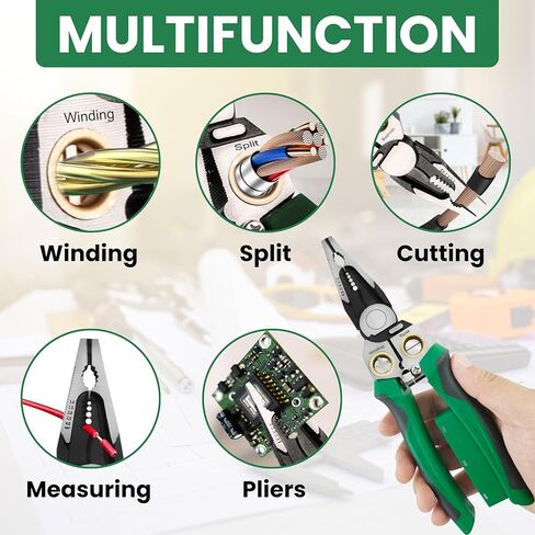 أداة تعرية أسلاك 8 في 1 مع جهاز اختبار الجهد الكهربي وأدوات المكشكش الكهربائية، أداة تعرية الأسلاك الكهربائية، أدوات قطع الأسلاك واختبار الكهرباء، الفقرة الكهربائية in Kuwait