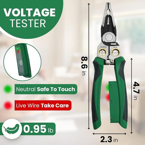 أداة تعرية أسلاك 8 في 1 مع جهاز اختبار الجهد الكهربي وأدوات المكشكش الكهربائية، أداة تعرية الأسلاك الكهربائية، أدوات قطع الأسلاك واختبار الكهرباء، الفقرة الكهربائية in Kuwait