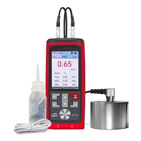 Ultrasonic Metal Thickness Gauge, Metal Gauge Thickness Tool, Measurement Range 1MM to 300MM, 0.01MM Resolution, Measuring 882X / Steel, Metal, Plastic, Glass, PVC, Pipes Thickness,Auto Calibration in Saudi Arabia