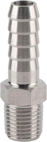 Oumefar Stainless Steel BSPT Male Thread Quick Coupling Connector for Pneumatic Equipment 1/4in Barb Joint 6mm 2PCS for Air Pipe Connection (BSPT1/4-10mm) in Saudi Arabia