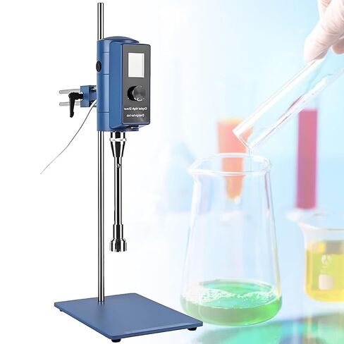 Homogenizer 500W Laboratory High Speed Dispersing Homogenizer, 2000-28000RPM High Shear Lab Mixer Emulsification Machine,Digital Display Blender for Cosmetics/Food Industry(18G) in Saudi Arabia
