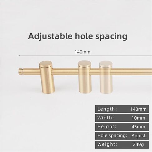 Solid Brass Long Handle Antique Cabinet Drawer Pull Adjustable Bathroom Towel Rack 1Pcs(Length-140mm) in Saudi Arabia