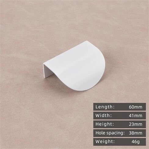 Brass Invisible Cabinet Pull Handle Furniture Hardware Drawer White Leaf Hollow 1Pcs(L1037-38-White) in Saudi Arabia