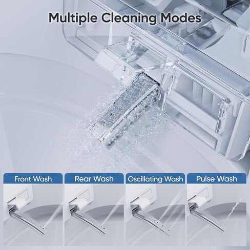 Smart Toilet with Bidet Built in, Electric Bidet Toilet with Auto Lid Opening, Bidet with Heated Seat, Warm Water & Dryer, Auto Flushing, Night Light, Elongated in Saudi Arabia