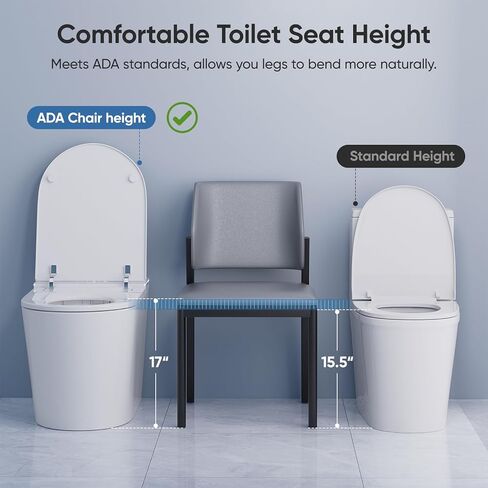 Smart Toilet with Bidet Built in, Electric Bidet Toilet with Auto Lid Opening, Bidet with Heated Seat, Warm Water & Dryer, Auto Flushing, Night Light, Elongated in Saudi Arabia