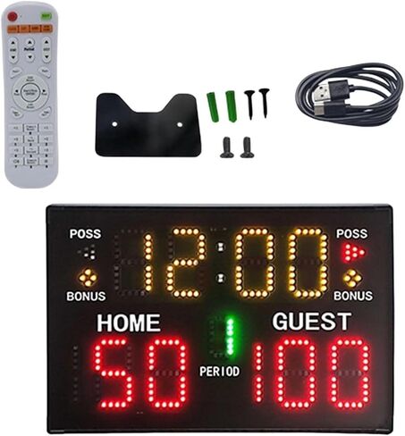 LED Digital Scoreboard Electronic Scoreboard, Ball Games Scoreboard & Timer Electronic Portable Digital Scoreboard, with Remote in Kuwait