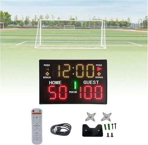 LED Digital Scoreboard Electronic Scoreboard, Ball Games Scoreboard & Timer Electronic Portable Digital Scoreboard, with Remote in Kuwait