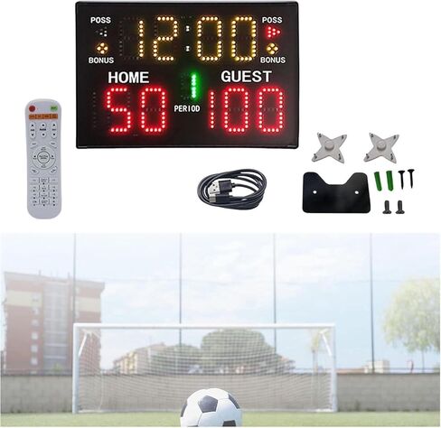 LED Digital Scoreboard Electronic Scoreboard, Ball Games Scoreboard & Timer Electronic Portable Digital Scoreboard, with Remote in Kuwait